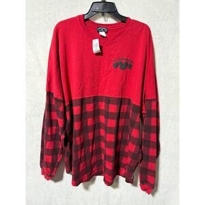 Disney Parks Epcot Mickey O Canada Buffalo Plaid Spirit Jersey XXL *NWT